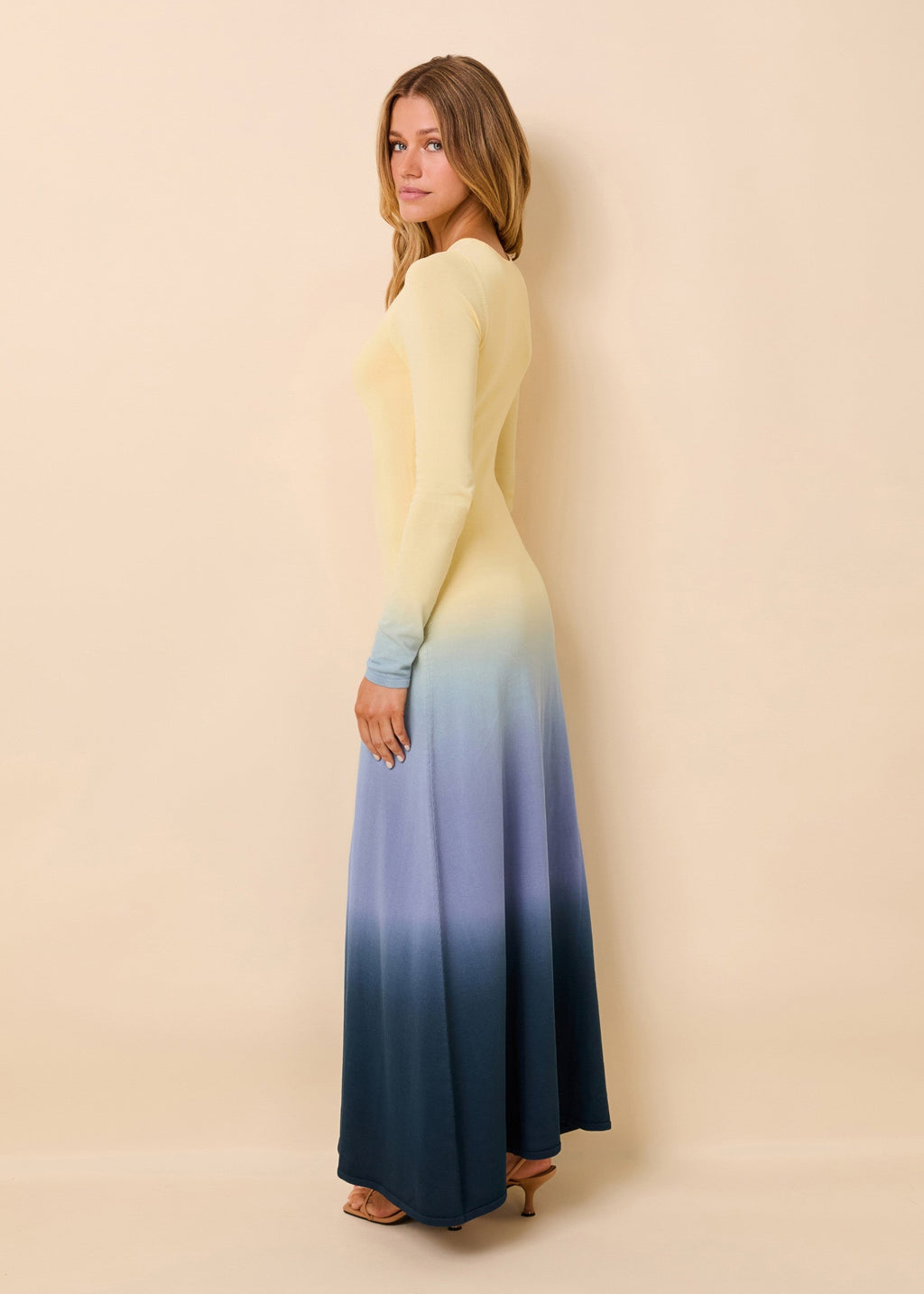 Dora Dress Ombre Danish Butter / Deep Canal